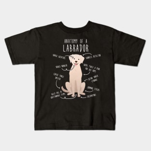 Yellow Labrador Retriever Dog Anatomy Kids T-Shirt